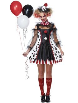 Women's Twisted Clown Costume