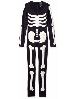 Women's Glow in The Dark Skeleton Bodysuit Halloween Costume