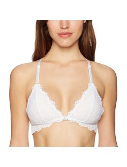 Amazon Brand - Mae Women's Front Close Lace Racerback with Detail Bralette (for A-C cups)