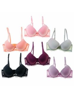 Alyce Intimates Womens Lace Bra, Petite to Plus Size, Pack of 6