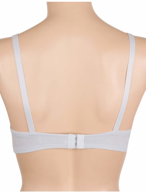 2ND DATE Women's Soft Touch Cotton Bras (Packs of 6) - Various Styles
