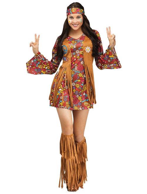 Fun World Women's Peace Love Hippie Costume