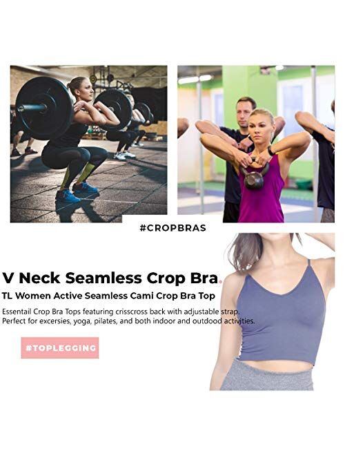 Women Longline Sports Bras - Padded Workout Yoga Gym Fitness Cami Crop Tops