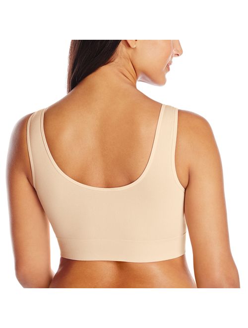 JUST MY SIZE Women's Pure Comfort Seamless Wirefree Bra with Moisture Control