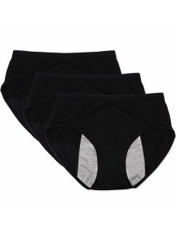 Funcy Women Menstrual Period Protective Panties Leakproof Brief Postpartum Bleeding Underwear Pack of 3-5