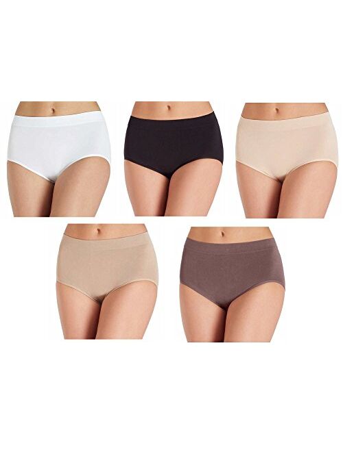 Carole Hochman Ladies' Seamless, Stay in Place Brief, Full Coverage, 5 Pack