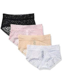 Women's 4-Pack Lace Stretch Hipster Panty