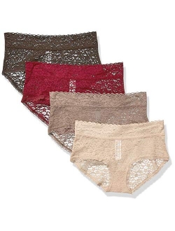 Women's 4-Pack Lace Stretch Hipster Panty