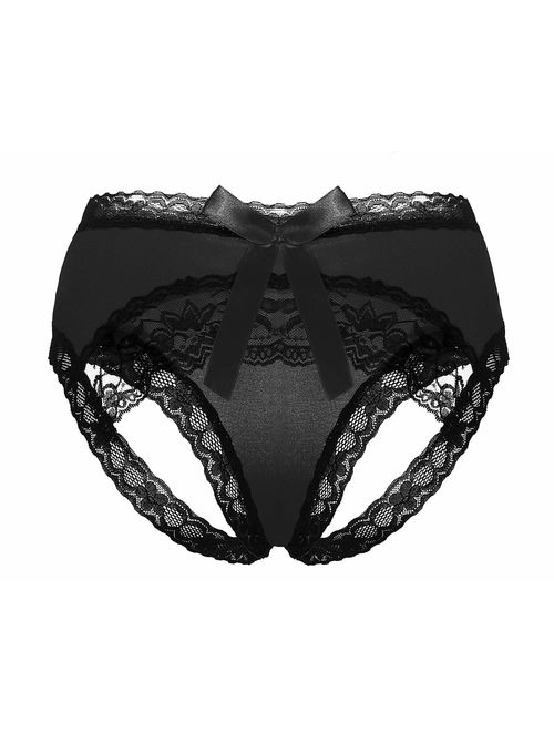 E-Laurels Lace Midnight Bow-Tie Panties Women Underwear Hipster Cheeky Women's Lingerie Cotton