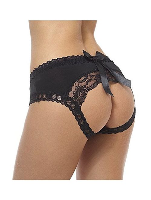 E-Laurels Lace Midnight Bow-Tie Panties Women Underwear Hipster Cheeky Women's Lingerie Cotton