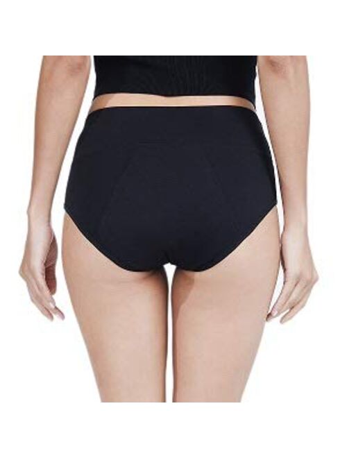 Nalwort Womens Menstrual Period Panties Super Soft Protective Briefs Underwear 6 Pack