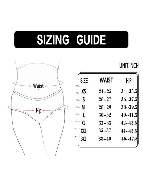 Nalwort Womens Menstrual Period Panties Super Soft Protective Briefs Underwear 6 Pack