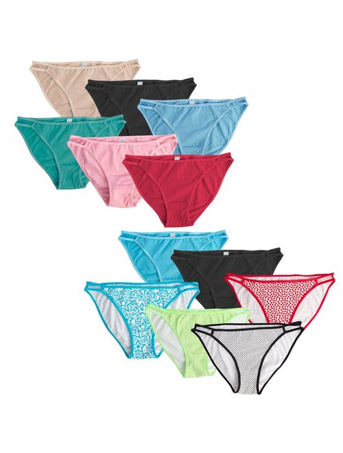 Jo & Bette 6 Pack String Bikini Underwear for Women, Soft, Sexy Womens  Panties, Womens Cotton Underwear