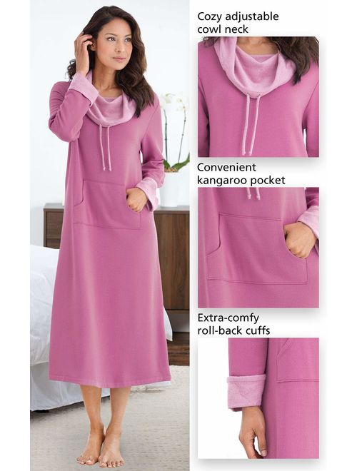 PajamaGram Soft Nightgowns for Women - Long Sleeve Nightgown