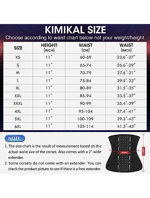 Kimikal Waist Trainer Corset for Weight Loss-Lady Sliming Fajas Gym Colombiana Latex Waist Cincher Shaper Sport Girdle Belt