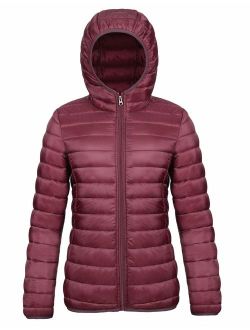 SUNDAY ROSE Packable Puffer Jacket Women Slim Fit Lightweight Quilted Jacket