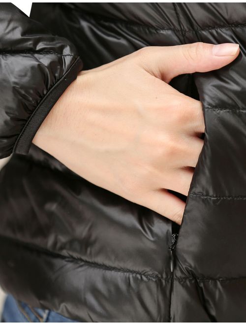 CHERRY CHICK Women's Light Weight Down Jacket with Hood