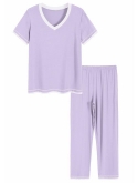 Latuza Womens 3/4 Sleeve Scoop Neck Pajama Set