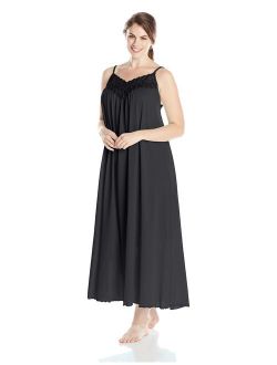 Shadowline Women's Plus-Size Beloved 53-Inch Braided Spaghetti Strap Long Gown