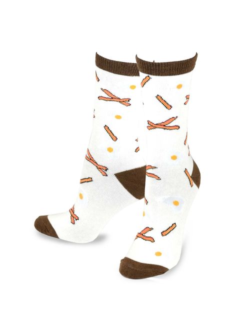 TeeHee Women's Foods Crew Socks 3-Pack