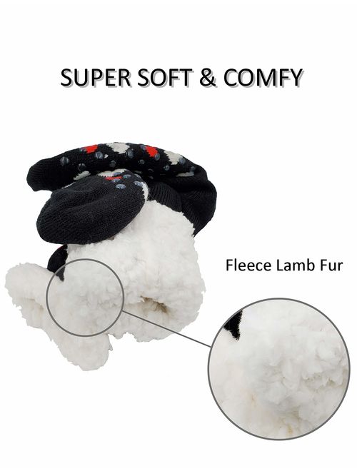 Shycloset Fuzzy Socks Slipper Winter - Women Sleep Indoor Cozy Knit Thermal Soft Plush Fleece Wool Fur Warm Plus