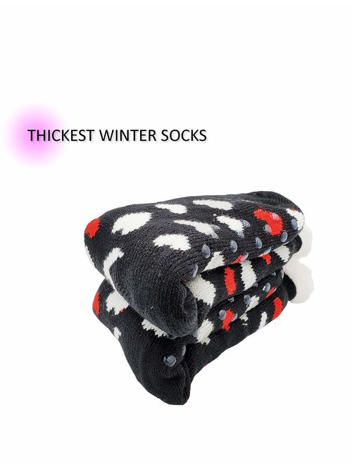 Shycloset Fuzzy Socks Slipper Winter - Women Sleep Indoor Cozy Knit Thermal Soft Plush Fleece Wool Fur Warm Plus
