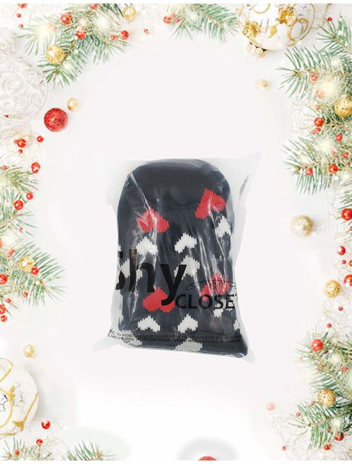 Shycloset Fuzzy Socks Slipper Winter - Women Sleep Indoor Cozy Knit Thermal Soft Plush Fleece Wool Fur Warm Plus