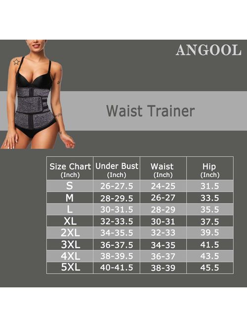TWINS FLAME Women's Waist Trainer Sauna Belt Hourglass Shaper Neoprene Sweat Corset for Weight Loss