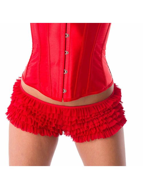 Velvet Kitten Sexy Boy Short Panties for Women with Ruffles and Bow