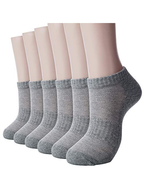Molante Women's Athletic Running Cushion Short Socks Cotton Ankle No Show Low Cut Socks 3-9 Pairs