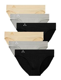 Balanced Tech Women's 3 Pack Seamless Low Rise Bikini Panties