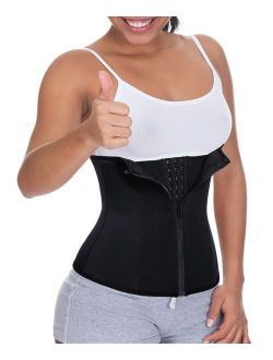 Women Waist Trainer Corset Cincher Zipper Body Shaper for Weight Loss Girdle Top Tummy Underwear Shapewear Workout Shirt