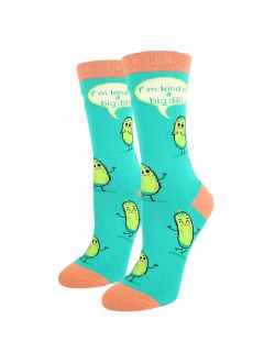 HAPPYPOP Funny Pickle Gifts Sushi Gifts for Women, Novelty Sushi Donut Pickle Taco Socks Girls,Crazy Food Socks
