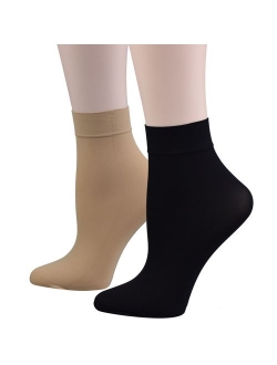 Fitu Women's 10-12 Pairs Nylon Ankle High Tights Hosiery Socks