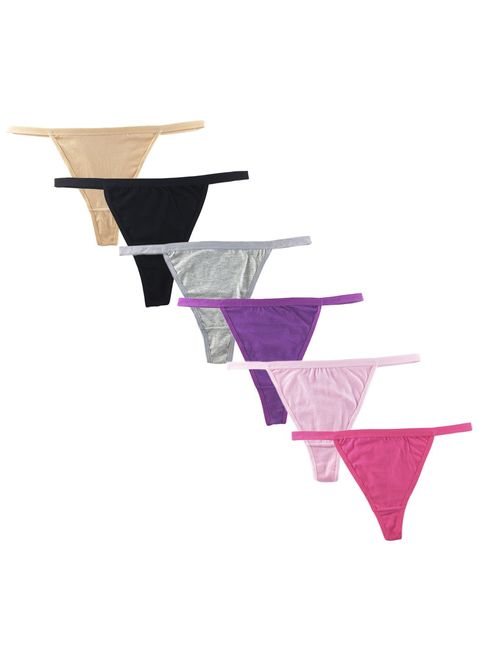 Buy Nabtos Sexy Women's Underwear Cotton Panties G String T-Back Thongs ...