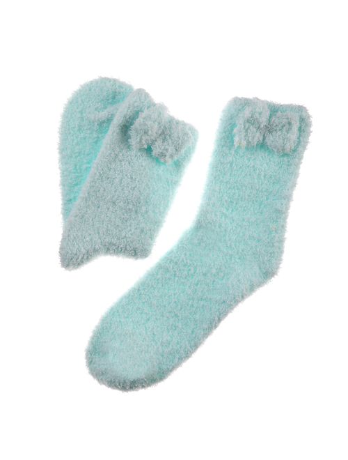 MQELONG Womens Super Soft Fuzzy Cozy Home Sleeping Socks Microfiber Winter Warm Slipper Socks