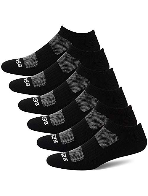 BERING Women's Athletic Low Ankle Cushion Running Socks (6 Pairs)