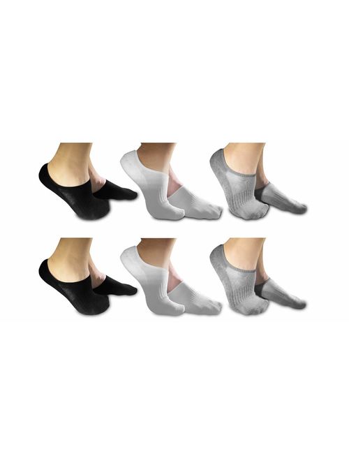 STOMPER JOE Performance Low Cut Below Ankle Socks No Show For Men and Women Casual Liners 6 Pack