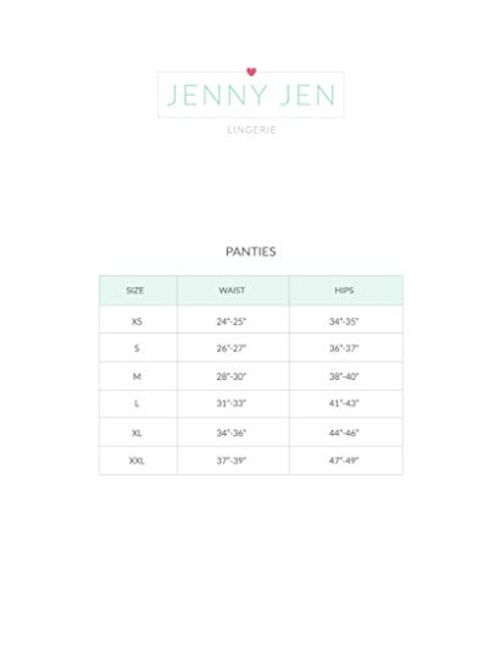 Jenny Jen Flirty Lace Zoe Cheeky Panty 3-Pack for Women, Size S-XL