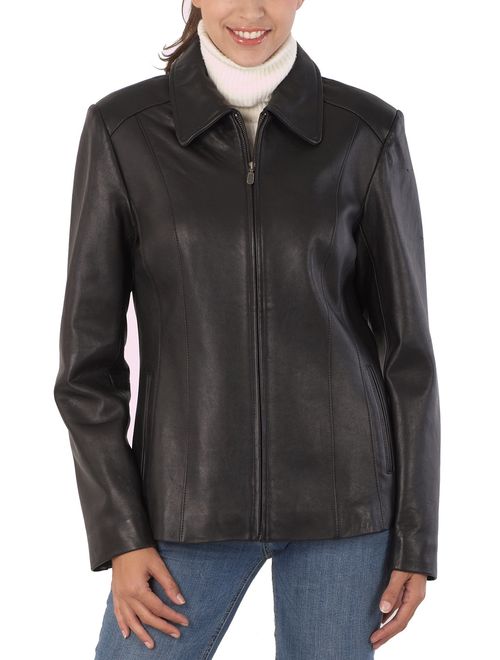 BGSD Women's Miranda Lambskin Leather Jacket (Regular and Plus Size and Short)