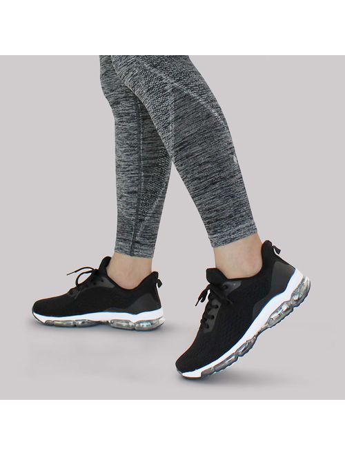 Hawkwell Women's Air Cushion Breathable Knit Walking Running Sneakers