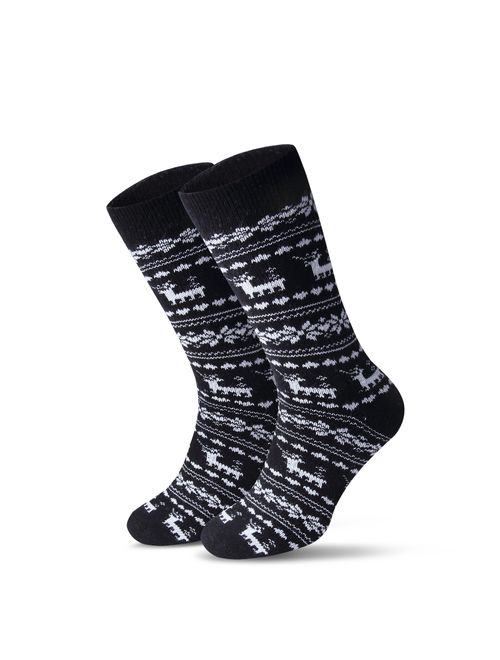 Womens Men Winter Warm Wool Pile Lined Insulated Thermals Socks Thick Boots Heat Socks Cold Weather