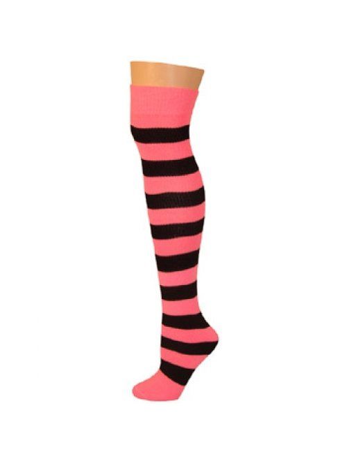 AJs Adult Long Knee High Striped Socks, Sock size 11-13, Shoe Size 5 and up, Made in USA