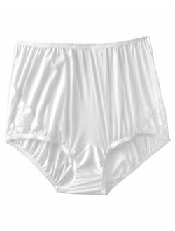 Lace Inset Nylon Panty, 3-pk