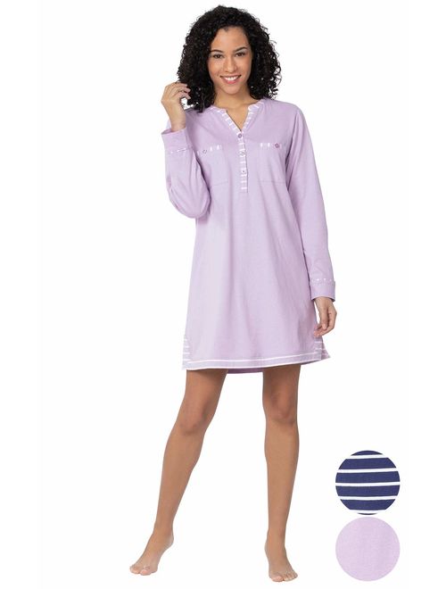 Addison Meadow Sleep Shirts for Women - Cotton Nightgown Soft