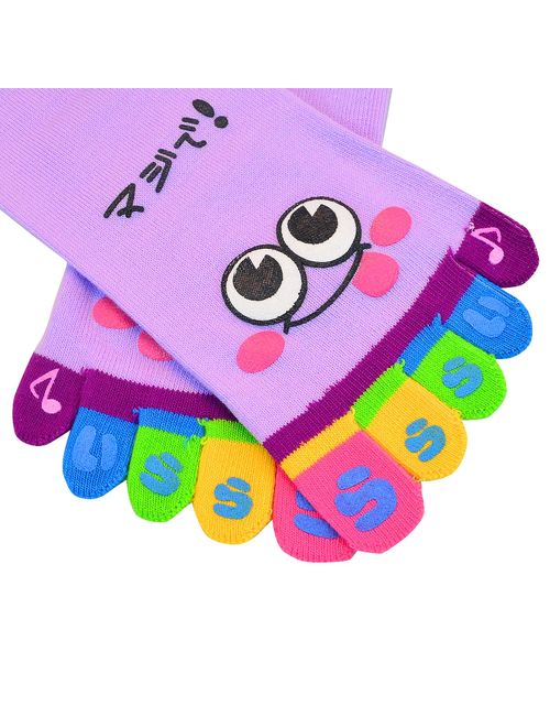 5 Pairs Five Toes Trainer Toe Ankle Socks Valentine's Day Gift Girl Women Socks
