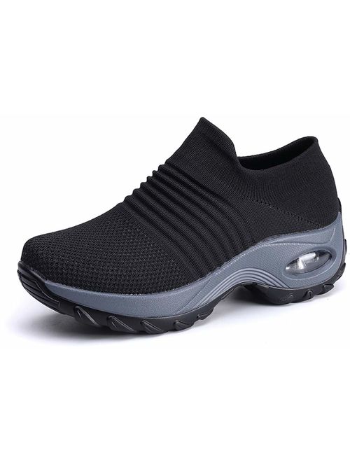 GZTEESER Womens Slip on Sneaker Comfortable Walking Shoe Air Cushion Work Shoe
