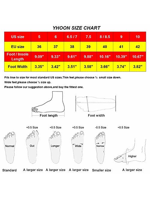 YHOON Womens Walking Shoes Slip on Sneakers - Lightweight Casual Comfortable Fashion Sock Sneakers