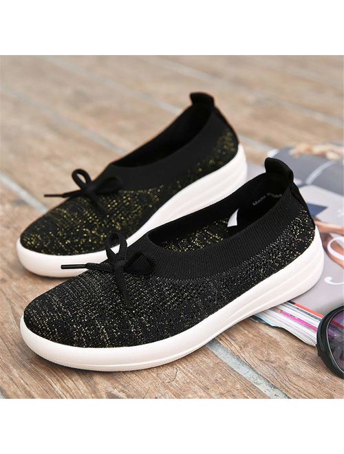 EnllerviiD Women Breathable Mary Jane Shoes Buckle Casual Walking Slip On Sneakers
