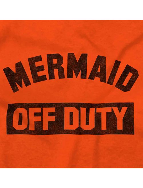 Mermaid Off Duty Funny Lifeguard Beach Gym Hoodie